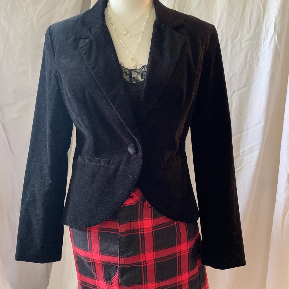 Mossimo Black Velvet Jacket